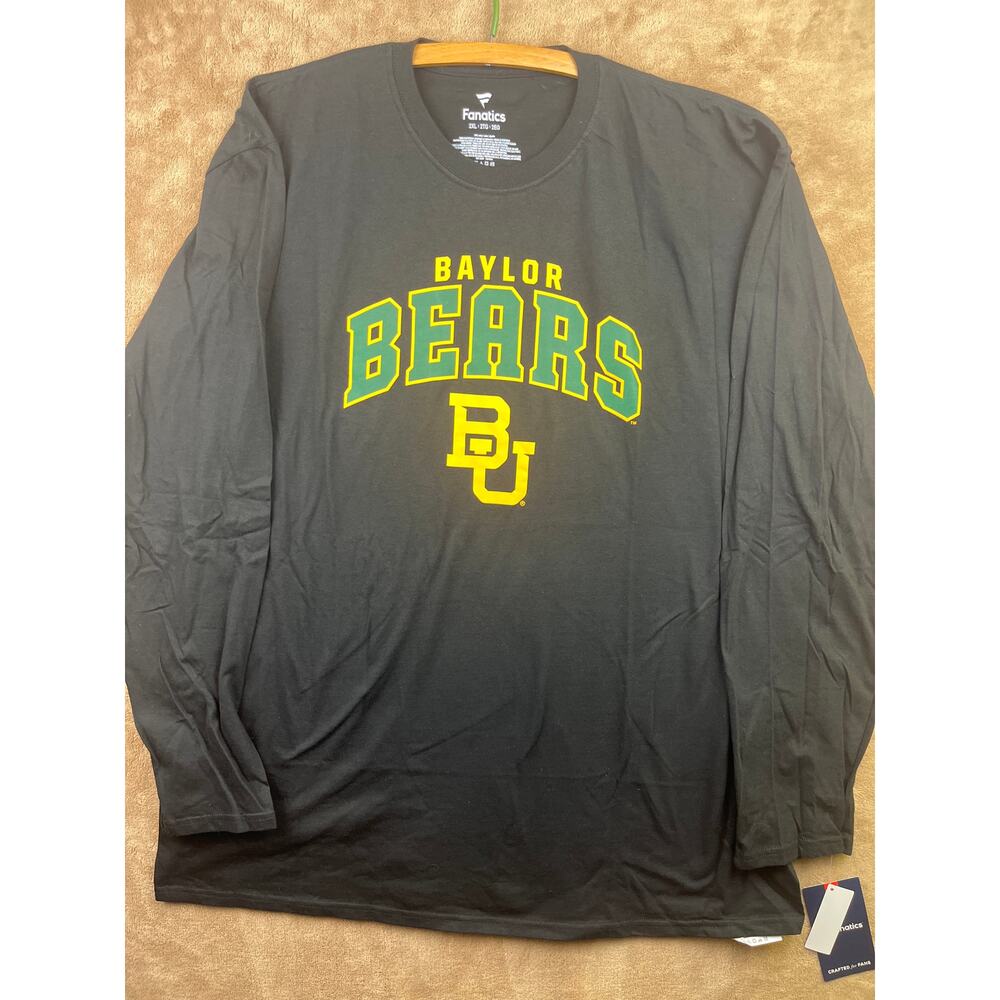 Men's Fanatics Black Baylor Bear Long-Sleeve T-Shirt 2XL